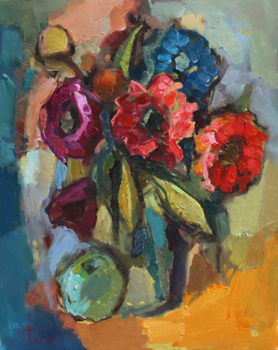 Bouquet with an apple by Taron Khachatryan