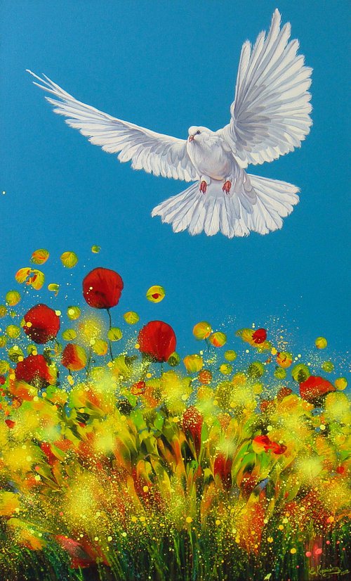 39.4" Peace and Love by Irini Karpikioti