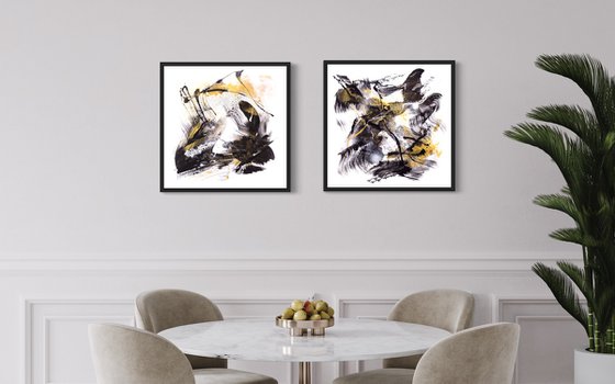 Everlasting I and II (framed diptych)