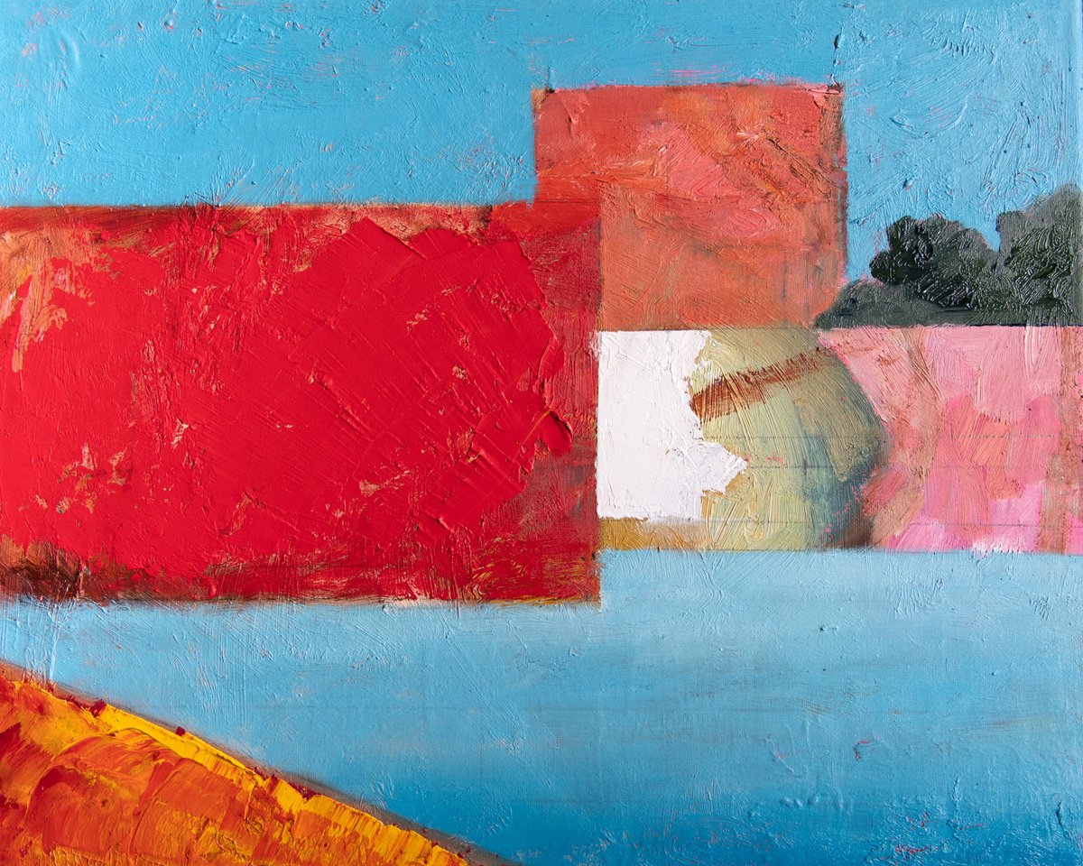 By The Pool 2 By Elizabeth Anne Fox, 20 X 16, Artwork For Sale On Artfinder