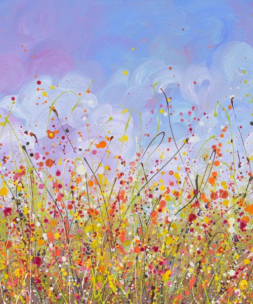 Wildflower Splash - Original Floral Painting by Olga Tkachyk
