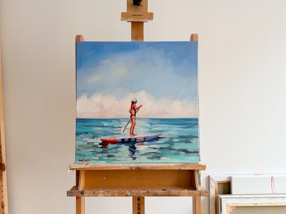 Woman on Paddle Board