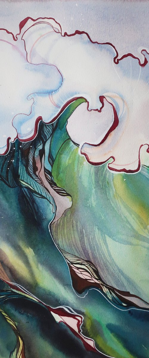 Large swell by Alla Vlaskina