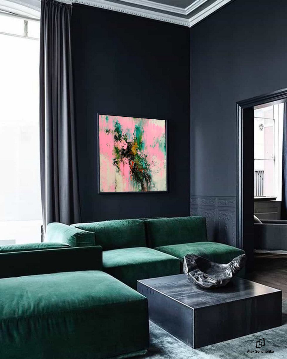 100x100cm. / abstract painting / Abstract 2248 by Alex Senchenko