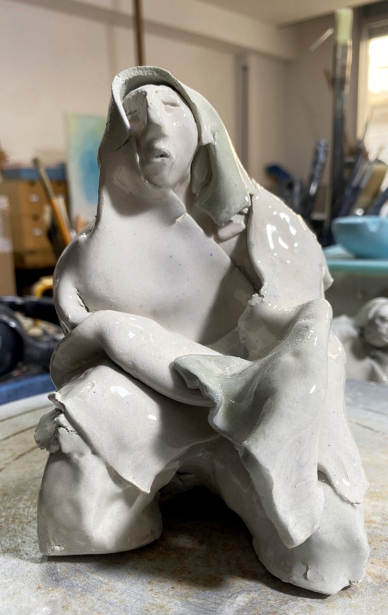 Organic Clay Sculpture , Le Madri Di Gaza - La Digniti? By YS?rei, 4 X 6, Artwork For Sale On Artfinder