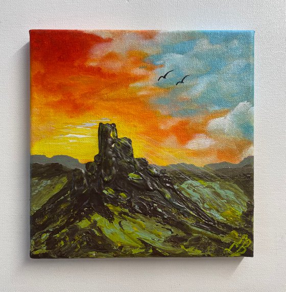 Corfe Castle Textured Unframed