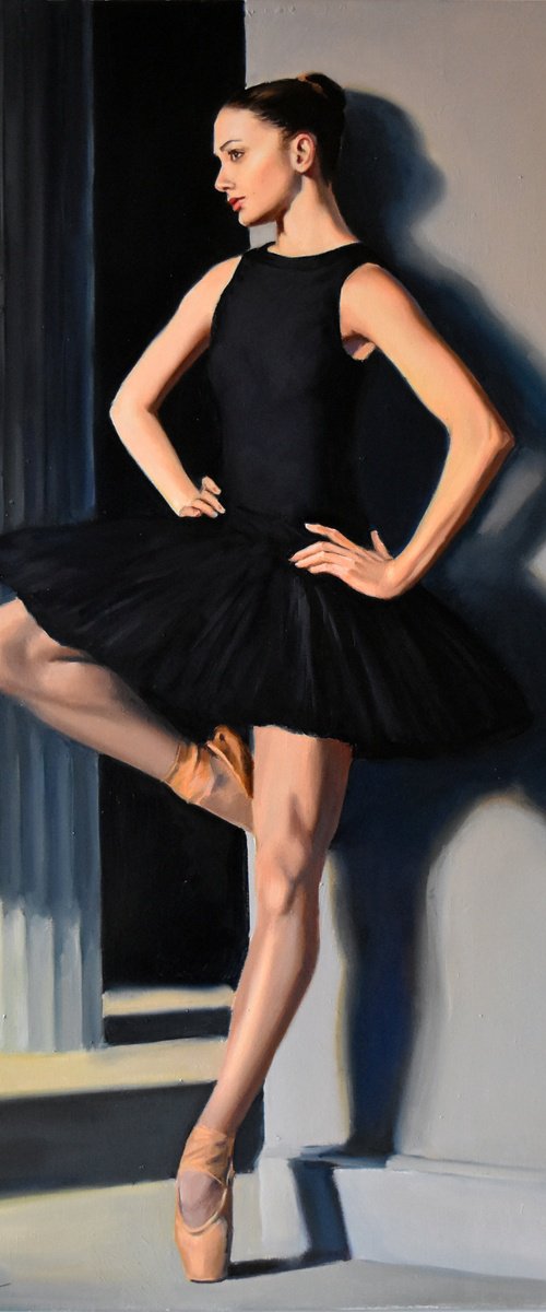 A ballerina black swan by Serghei Ghetiu