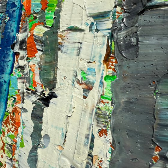 Whisper of the birch grove. Triptych