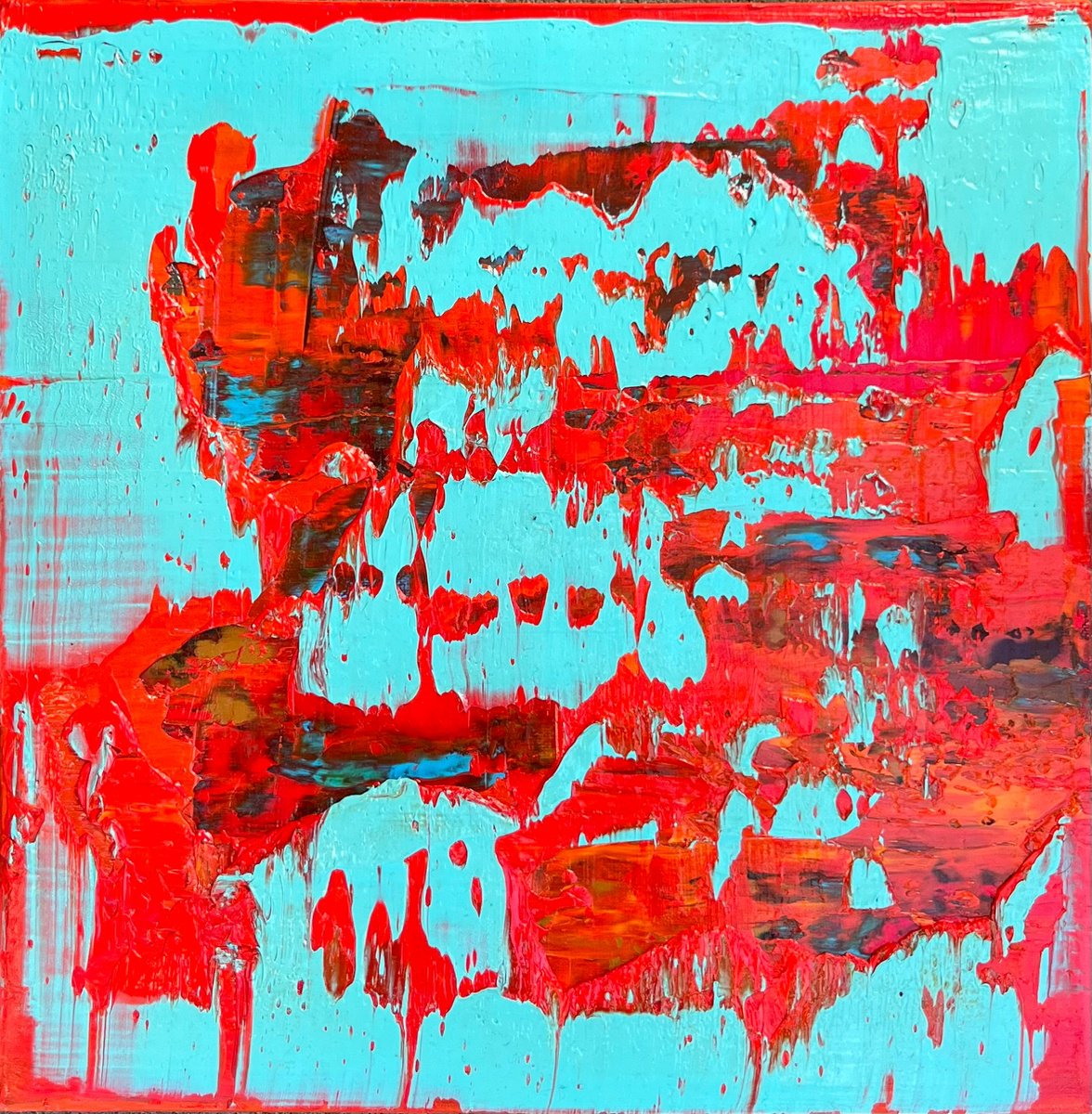 Abstract Oil Painting By Svitlana Andriichenko, 12 X 12", Face Of A Deity, Original Artwork