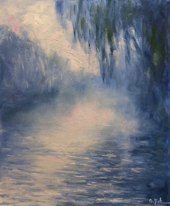 Impression. Morning on the river