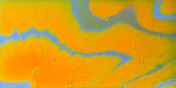 "Staring At The Sun" - FREE USA SHIPPING - Original Abstract PMS Fluid Acrylic Painting - 36 x 18 inches