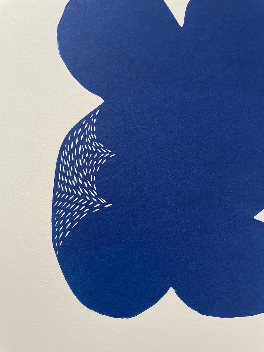 Geometric Abstract Linocut By Agata Kycia, 13 X 17, About Us_3, Original Artwork