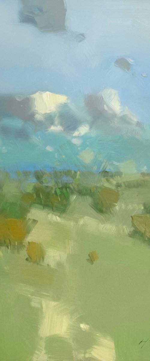 Valley Meaning, Original oil painting, Handmade artwork, One of a kind by Vahe Yeremyan