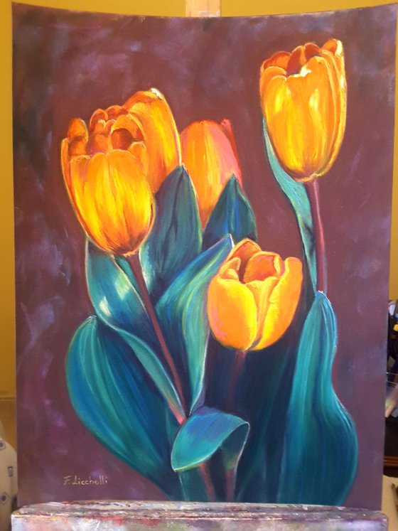 Orange tulips