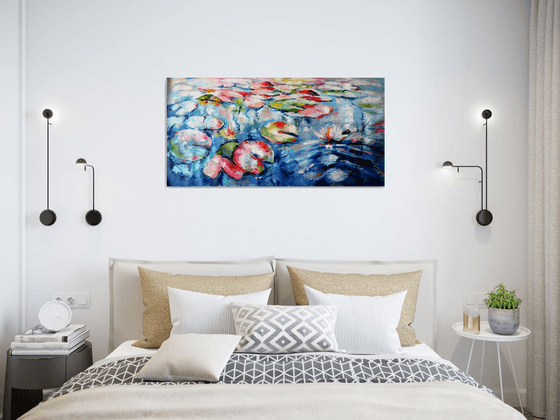 Colorful water lilies