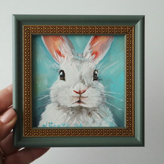 Bunny Painting Framed