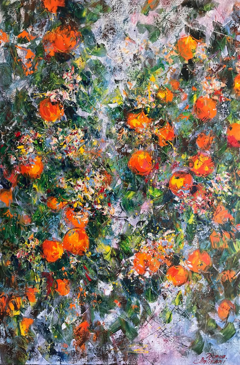 Blooming Orange Tree by Diana Malivani