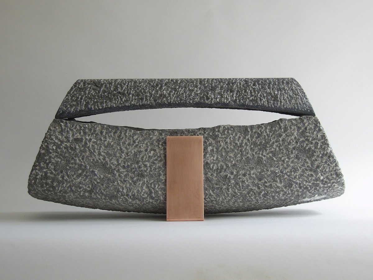 Abstract Stone Sculpture By Fieke De Roij, 24 X 11, Floating, Original Artwork