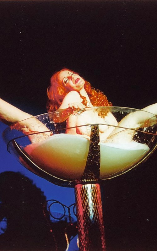 Burlesque Series, Catherine D'Lish in Champagne Coupe I, Tease-O-Rama, Hollywood by Richard Heeps