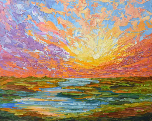 Lake Sunset by Olga Tkachyk
