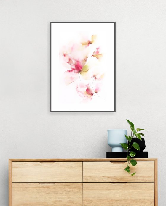 Delicate abstract flowers