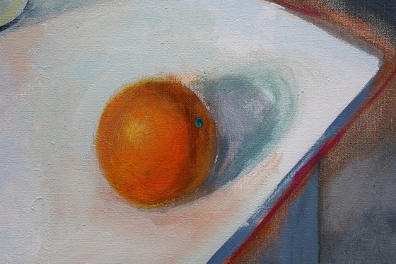 Red flower and orange