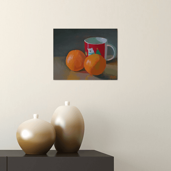 Christmas Mug with Oranges