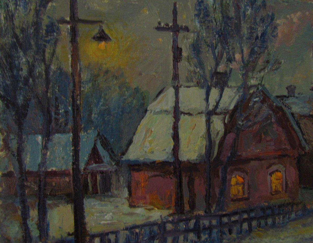 Winter evening by Viktoriia Pidvarchan