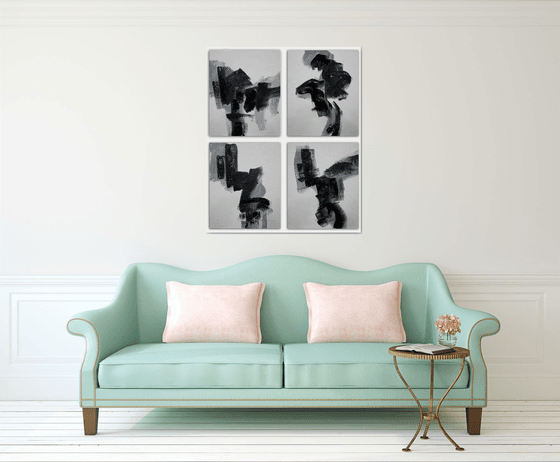 Minimalist. / Abstract Painting / Set of 4 / Abstract 101