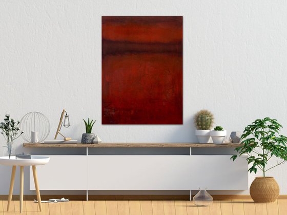 Red abstract painting SF827