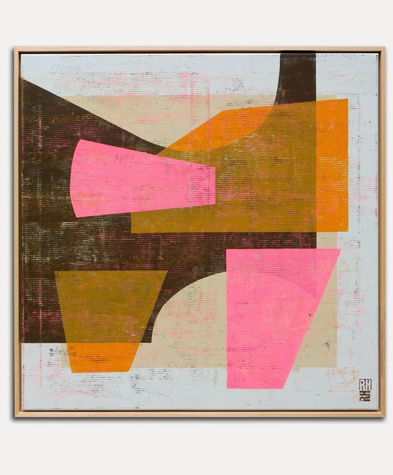 Fractured fallen pink orange brown