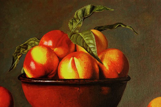 Nectarines and Terracotta Bowl