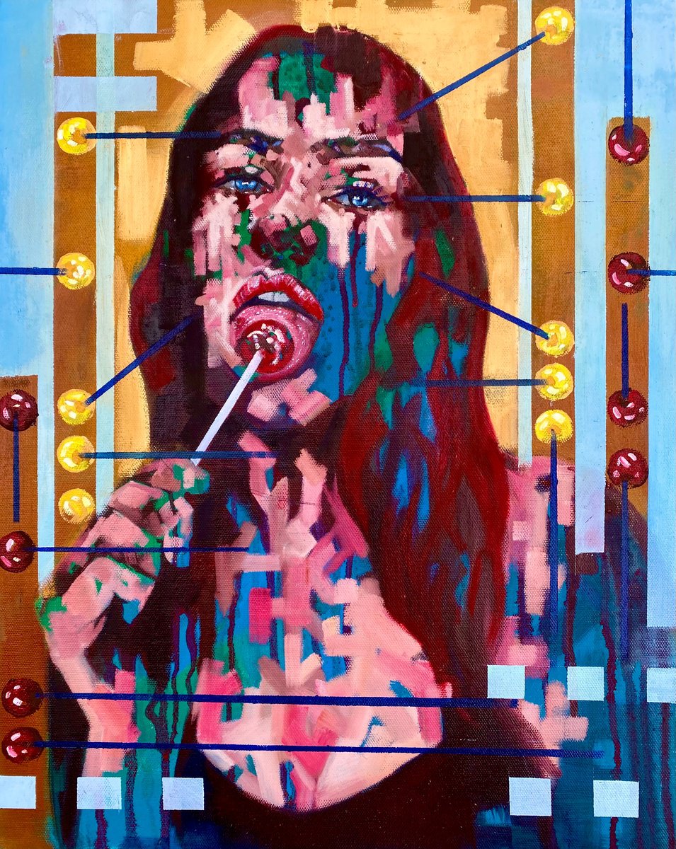 Lollipop Girl By Stevie Nicholson, 16 X 20, Artwork For Sale On Artfinder