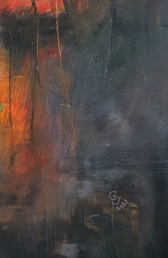 " Harbor of destroyed dreams - Morning After .... " W 125 x H 100 cm