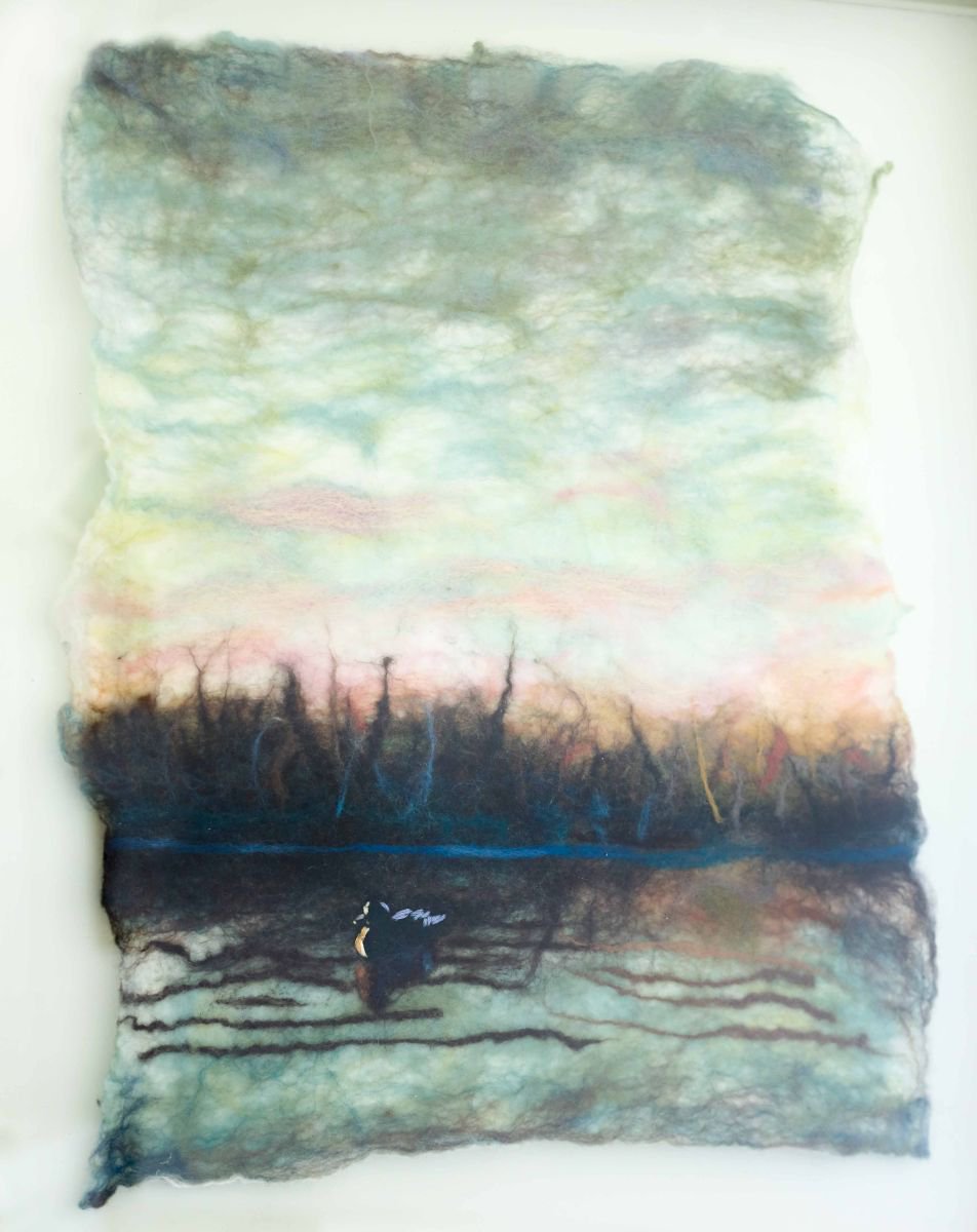 edge of lake, dusk by Tin Odescalchi