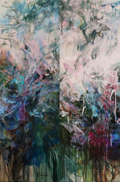 Diptych Ephemeral Echoes by Katia Solodka