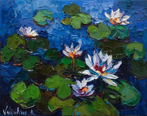 Water lilies Original Oil painting