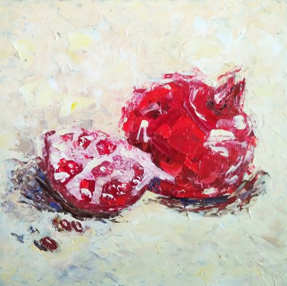 Pomegranate & apple (diptych)