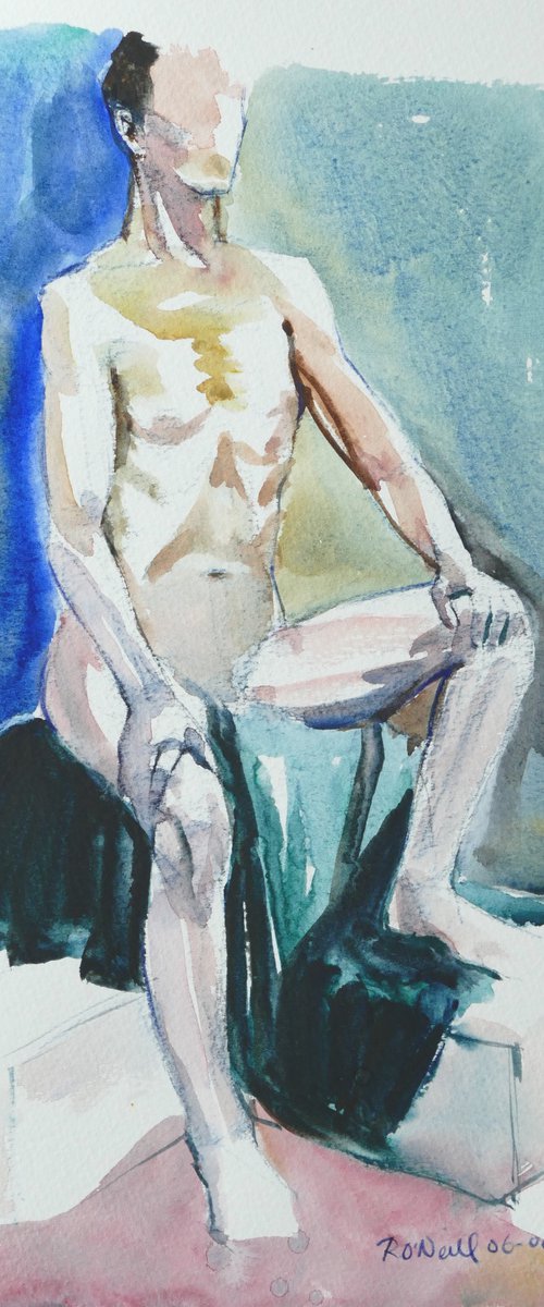 Seated male nude by Rory O’Neill