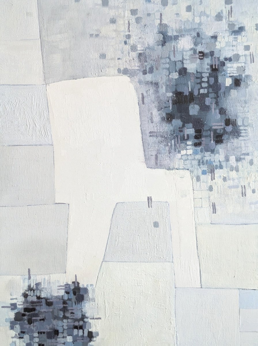 Abstract Oil Painting By Anna Jannack, 9 X 12, Shaking Structures Xviii, Original Artwork