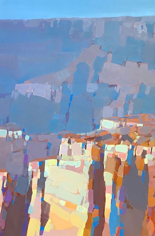 Grand Canyon, Landscape oil painting, One of a kind, Signed, Handmade artwork by Vahe Yeremyan