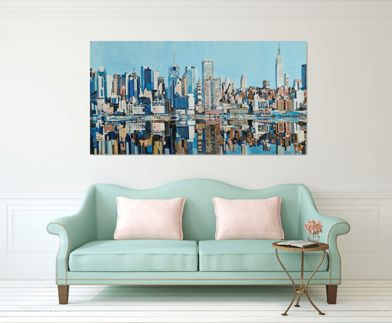 Urban Skyline Reflection New York