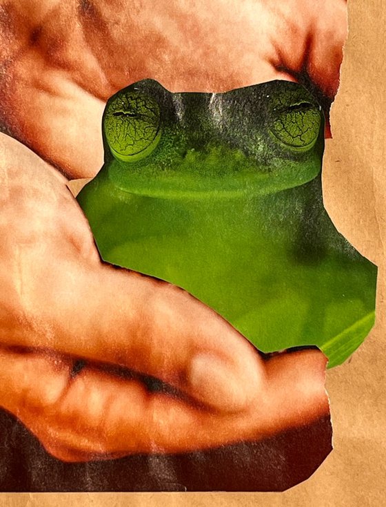 " Held in Our Hands" Original paper collage
