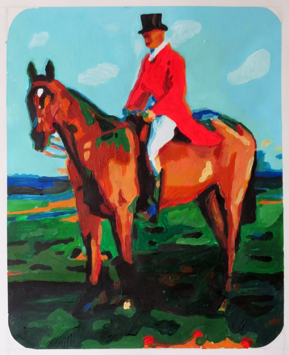 Horseback By Stephen Abela, 22 X 28, Artwork For Sale On Artfinder