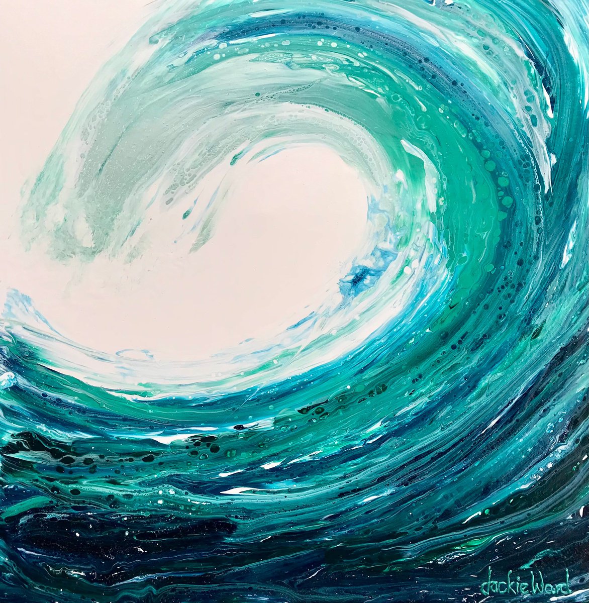  Wave By Jackie Ward, 8 X 8, Artwork For Sale On Artfinder