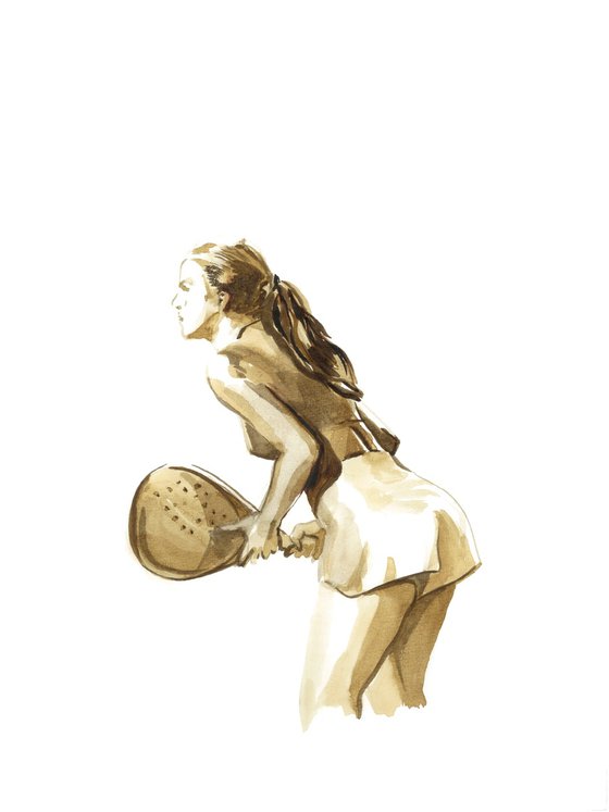 Padel Player 2 drawing