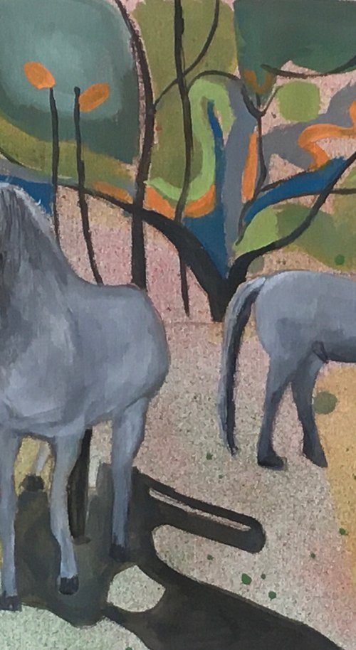 3wild horses at Somme by Chihiro Kinjo