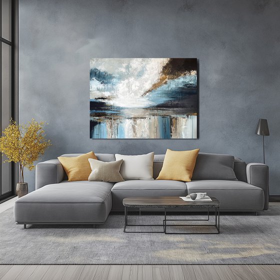 Silent Drift of Light-blue landscape