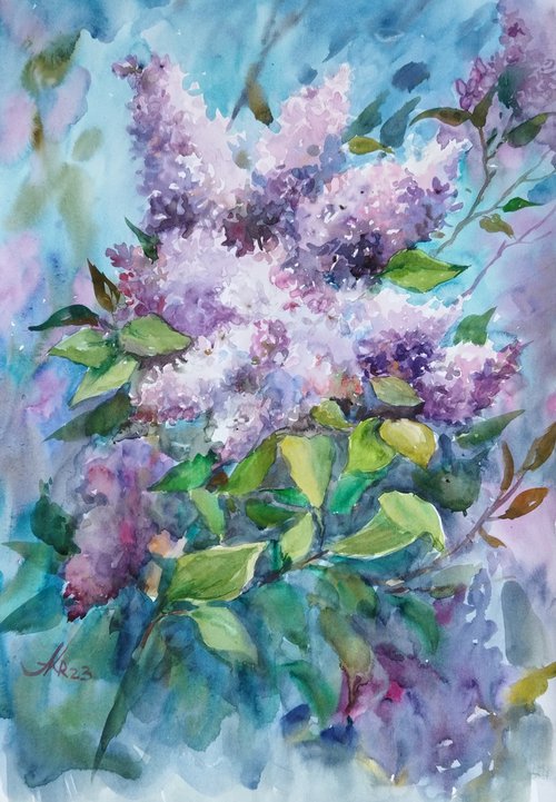Lush lilac bouquet by Ann Krasikova