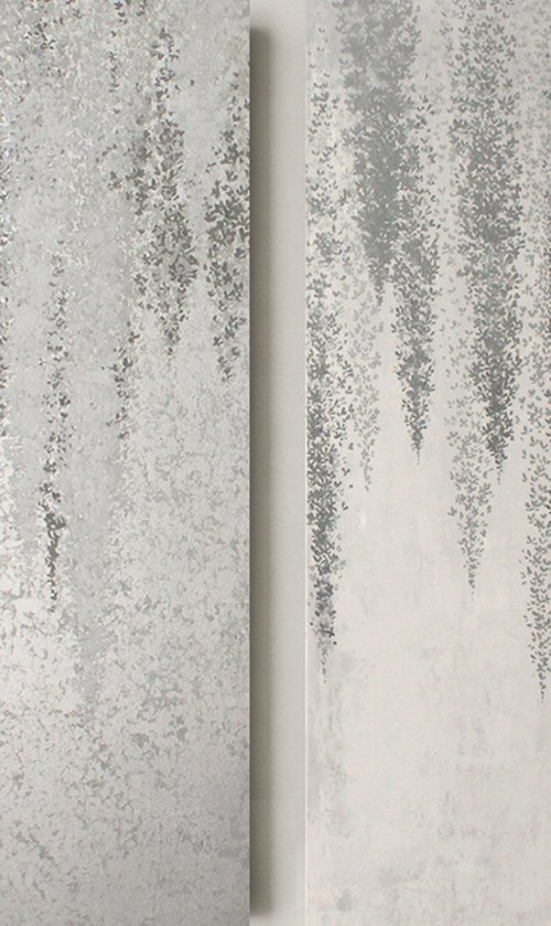 "Silver Wisteria" Wisteria abstract wall art by Marine Boiko